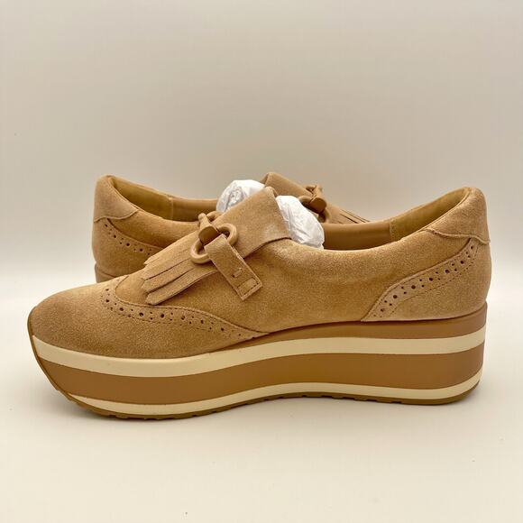Dolce Vita Women's Jhax Suede Shoe US 9 EU 39-40 Light Brown/Cream NIB - Picture 8 of 12